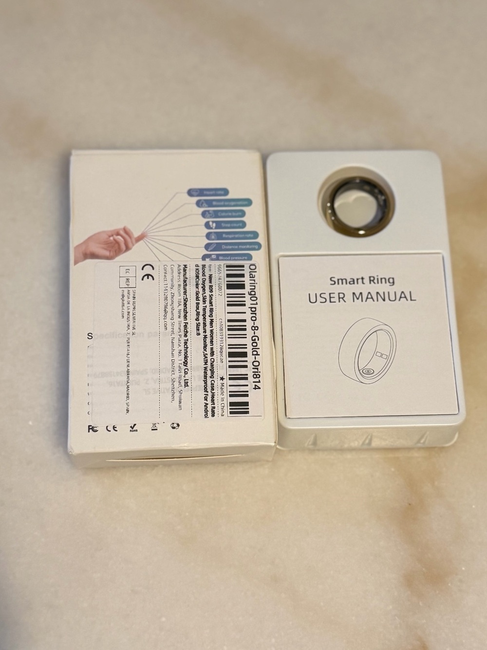 SMART RING SIZE 8 GOLD - Picture 3 of 8